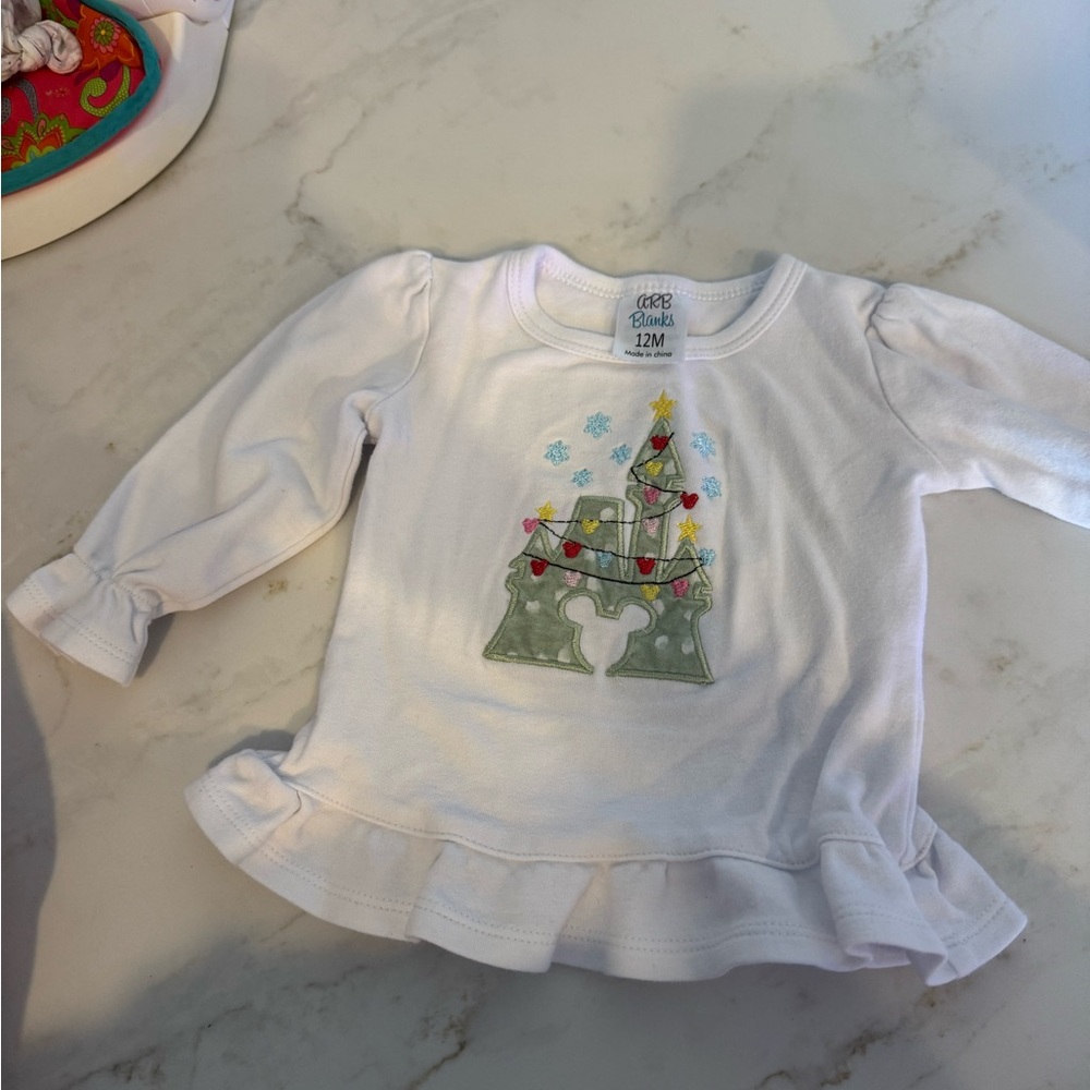 White Kids Shirt with Castle Design